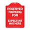 Signmission Parking Reserved for Expectant Mothers, Red & White Aluminum Sign, 24" L, 18" H, RW-1824-23388 A-DES-RW-1824-23388 - alternate 1